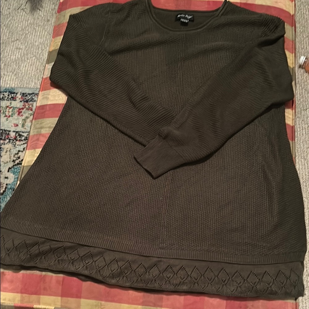 Olive Green Long Sleeve Sweater